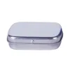60*47*15mm Wholesale Customized Mint packing Plain hinged Metal Container Tin Case Box