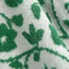 Camisetas de punto para mujer, cárdigan de Jacquard verde a la moda para mujer, cárdigan elegante de manga larga para primavera y otoño, suéter de punto Harajuku para mujer