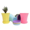 Succulent Plant Pot Saucer Round Plastic Tray Flowerpot Water Plate for Garden Balcony flower pots tray Random Color