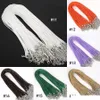 2MM Colorful Snake Wax Leather necklaces Cord String Rope Wire Extender Chain Fashion DIY jewelry Findings in Bulk