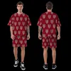 Herren-Trainingsanzüge, Sommer-Outfits für Herren/Damen, Herren-Sets, modisch, 3D-gedruckt, kurzärmelig, Hemden in Übergröße, Hosen, zweiteilige Herren-Trainingsanzüge für Herren