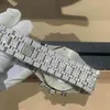 Moda luksusowy hip-hop pełny mrożony mrożony moissanite ze stali nierdzewnej Trzej wielofunkcyjny zegarek mechaniczny