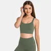 2024 Lu Lu Lemens Yoga soutien-gorge sexy dos nu sous-vêtements de sport vêtements de yoga femme nouvelle fourchette beau dos antichoc rassemblé sport dame haut