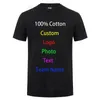 T Shirt Men Customized Text Diy Your Own Design Po Print Apparel Advertising T-shirt For VIP W220409