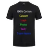 T-shirt Mannen Aangepaste Tekst Diy Uw Eigen Ontwerp Po Print Kleding Reclame T-shirt Voor VIP W220409