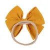 4.5 Pouces Couleur Unie Arcs Bandeau Pour Enfants Filles Coton Bowknot Élastique Bande De Cheveux Boutique Chapeaux Accessoires De Cheveux