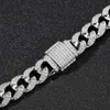 12 mm Iced Miami Diamond Cuban Link Chain Real 14K Geel Gouden Solid Full Real Icy Chocker 1624inch Cubic Zirconia Jewelry7215296