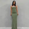 Satin Slip Sleeveless Backless Slim Sexy Maxi Dress 2022 Spring Women Party Y2K Concise Bodycon Elegant Clothing