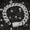 Braccialetti con ciondoli Hip Hop 3 file CZ Stone Paved Bling Iced Out 12mm Solid Round Cuban Link Chain Braccialetti per uomo Rapper JewelryCharm