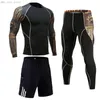 Motorfiets Fietsen Basislaag Mannen Compressie Ondergoed Trainings Set Thermo Shirt Gym Leggings Jogging Pak Rashgard Male 4XL