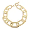 Anhänger Halsketten Vedawas Vintage Große Links Für Frauen Punk Metall Maxi Gold Farbe Kragen Choker Modeschmuck GroßhandelAnhänger