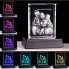 2D Personalized Laser Engrave Picture Frame K9 Crystal Custom Po Gifts Christmas Family Presents for Parents Home Decor 220711