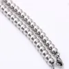 Pure Handmade Jewelry Stainless Steel men's Boys women Fashion Necklace Solid Ball Bead chain silver tone 6mm 8mm 4mm wide c274d