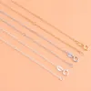 Chains Sterling Silver Necklace Woman Simple Cross Chain O Word Ring Buckle Bare ChainChains