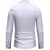 メンズドレスシャツスーツマンのためのスーツシングルメンズウェディングシャツ夏のプリーツパーティーブラックアンドホワイトメンのVere22