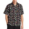 Мужские повседневные рубашки абстрактная звезда печатная рубашка для рубашки пастель галактики гавайские графические блузки короткие рукава модные негабаритные топ -подарочные