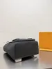 Lyxdesigner Christopher Slim Unisex Backpack Bag Cowhide Black Leather Double-Stitched Travel Bagage Laptop Tote Satchel Big Shoulder Bag Pures Tote M58644