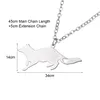 Fox hanger ketting met liefde hart rvs charme link ketting dier liefhebbers sieraden voor vrouwen en mannen kinderen geschenken