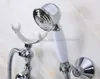Bathroom Shower Sets Polished Chrome Faucet Bath Mixer Tap Wall Mounted Hand Held Head Kit Kna268Bathroom