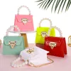 Bolsas de meninas Princesa crossbody ombro pérola alça PU bolsa de garotas