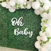 Oh Baby Sign For Shower Wooden Wall Stickers First 1 One 1st Birthday Party Decorations Boy Girl Decor 220329