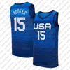 Le basket-ball universitaire porte l'équipe américaine Tokyo Kevin 7 Durant Jersey Devin 15 Booker Jerseys Damian 6 Lillard Jersey Jayson 10 Tatum Jerseys Basketball