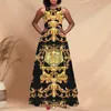 Noisydesigns personnalisé femmes sexy robe sans manches à la mode de luxe floral dames fête longue balançoire col rond Boho Maxi robes 220616
