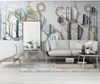 Anpassade 3D-tapeter väggmålning modern minimalistisk skog tredimensionell geometrisk TV vardagsrum sovrum bakgrund vägg dekoration klistermärken