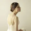 Başlıklar Lüks Düğün Gelin Başlık 2 Zincir Kristal Rhinestone Çiçek Evliliği Gelin El yapımı Pageant Baş Bandı ile Şerit Başlıklar