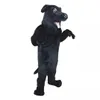 短い豪華な犬のマスコットの衣装茶色の黒い子犬人形のパフォーマンス服ハロウィーンクリスマスアニメドレスパレードスーツセット