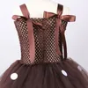 Hirsch-Tutu-Kleid für Babys, Halloween-Kostüme, Kinder-Mädchen-Rentier-Kleider mit Blumen-Stirnband, Kleinkind-Tier-Outfits, Kleidung 29044787