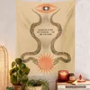 البسيط Retro Sun Moon Snake Tapestry Mandala غرفة المعيشة جدار القماش الأوراق أوراق المنزل ديكور الفن Tapiz J220804