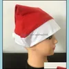 Other Festive Party Supplies Home Garden Red Christmas Hats Children Adt Santa Cap For 40X30Cm High Quality Props Pab11739 Drop Delivery 2