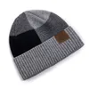 Unisex Winter Hat Add Fleece Warm Cap Lattice Stitching Soft Beanie Hat For Men Women Outdoor Thicken Ski Sports Knitted Hat 220812