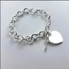 S925 Silver Rose Gold Bracelet Silver Key Heart Bracelet Originele merk Mode Jewelry Girlfriend Gift