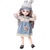 12 بوصة 22 مفاصل متحركة BJD Doll 31cm 16 Makeup Dressure up Brown Blue Hoyball Dolls مع الموضة للبنات 220816