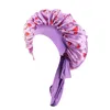 Berets Fashion Silk Bonnet voor krullend haar Large Satin met Tie Band Douche Cap Jumbo Braids Dames Slaapkappen