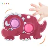 UPS Simple Dimple Fidget Dinosaure Mini Fidgets Jouets avec Porte-clés pour Adultes Enfants Soulagement du Stress Jouet de décompression Silicone Sensory Snacks Thème Toy Party