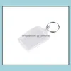 Party Favor Event Supplies Festive Home Garden Acrylic Plastic Blank Keyrings Insert Passport P DH1ll