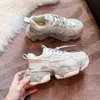 Märke kvinnors skor dubbel botten sneakers kvinnors non-halp slitsträckta vulkaniserade skor duk skor kil sneakers g220610