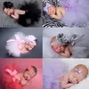 Nyfödda tutu kjol flickor tyll tutu klänning designer småbarn boll klänning pannband 2 st -uppsättningar gasfotografikkläder studio baby fotokostym 16 färger