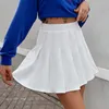 Jupes Preppy Style taille haute solide plissée Mini jupe femmes été printemps mode coréenne mignon blanc a-ligne Y2k Skort vêtements