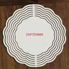 US Warehouse Sublimation Wind Spinner 20pcs Sublimat Metal Painting 10inch Blank Metal Ornament Double Sides Sublimated Blanks DIY Home Décoration Ronde et roue