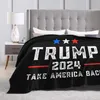 Trump 2024 coperta morbida coperta per tutte le stagioni divano letto divano ultra lussuoso caldo e accogliente