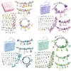 Multi perles breloques bijoux à bricoler soi-même Bracelet enfants heureux sirène licorne amour coeur bracelets fille étudiant cadeau