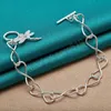 925 Sterling Silver Buckle Dragonfly Pingente Bracelet Chain for Women Fashion Charm Jóias de festa de noivado de casamento