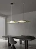 Pendelleuchten Luxus Kristall Kupfer Kronleuchter Beleuchtung für Esszimmer Küche Arbeitszimmer Home Moderne schwarze horizontal hängende LED-Lampe