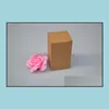 Cadeau cadeau événement fête fournitures fête maison jardin qi 13 tailles cube kraft boîte de papier carré carton brun pour l'emballage de bijoux naturels bi