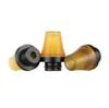 2 tipos PEI Drip Tips 510 Wide Bore MouthPiece Black POM + PEI Plastic Raw Material Fit 510 Atomizers Electronic Cigarette