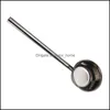 Flatware Sets Kitchen Dining Bar Home Garden Canteen Stainless Steel Ladle Long Handle Spoon Water Soup Fl Dhtki